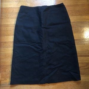 J Crew Black wool pencil skirt